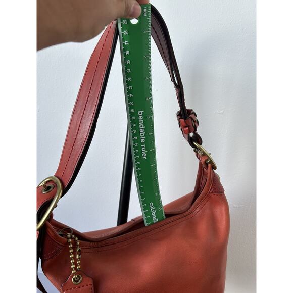 Y2K COACH Legacy Leather Bleecker Bucket Shoulder Bag Red Burnished 11422 Read! - Picture 9 of 16
